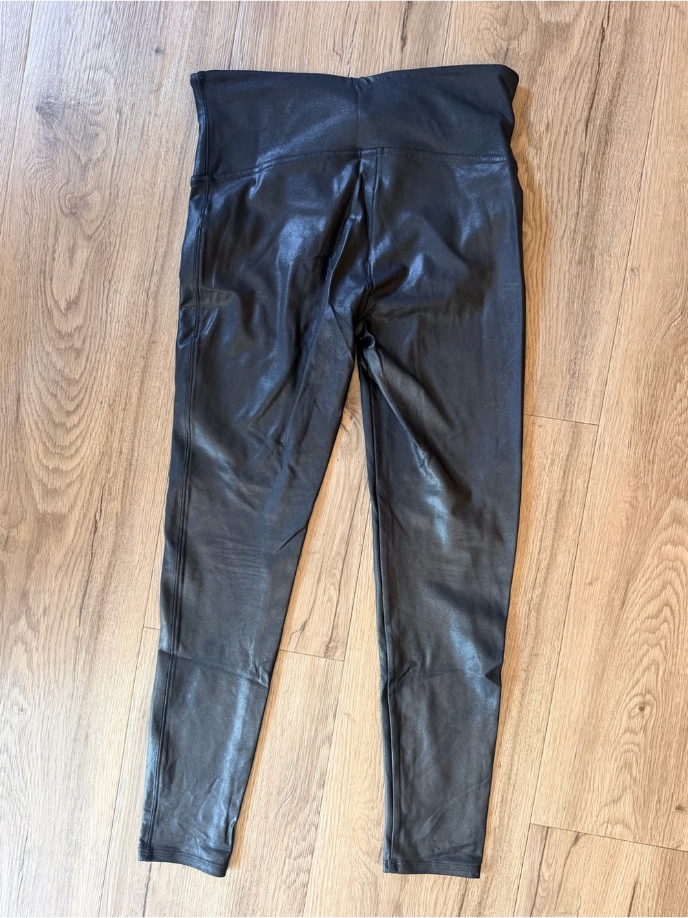 SPANX Faux Leather Leggings High Rise Black L/Petite - Picture 3 of 8